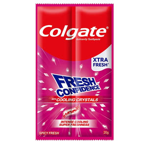 Colgate Fresh Confidence Spicy Fresh Toothpaste for Fresh Breath Sachet 20g