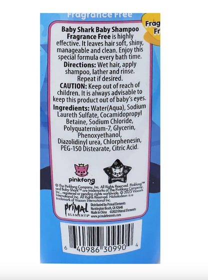 Baby Shark Baby Shampoo, 10 fl oz
