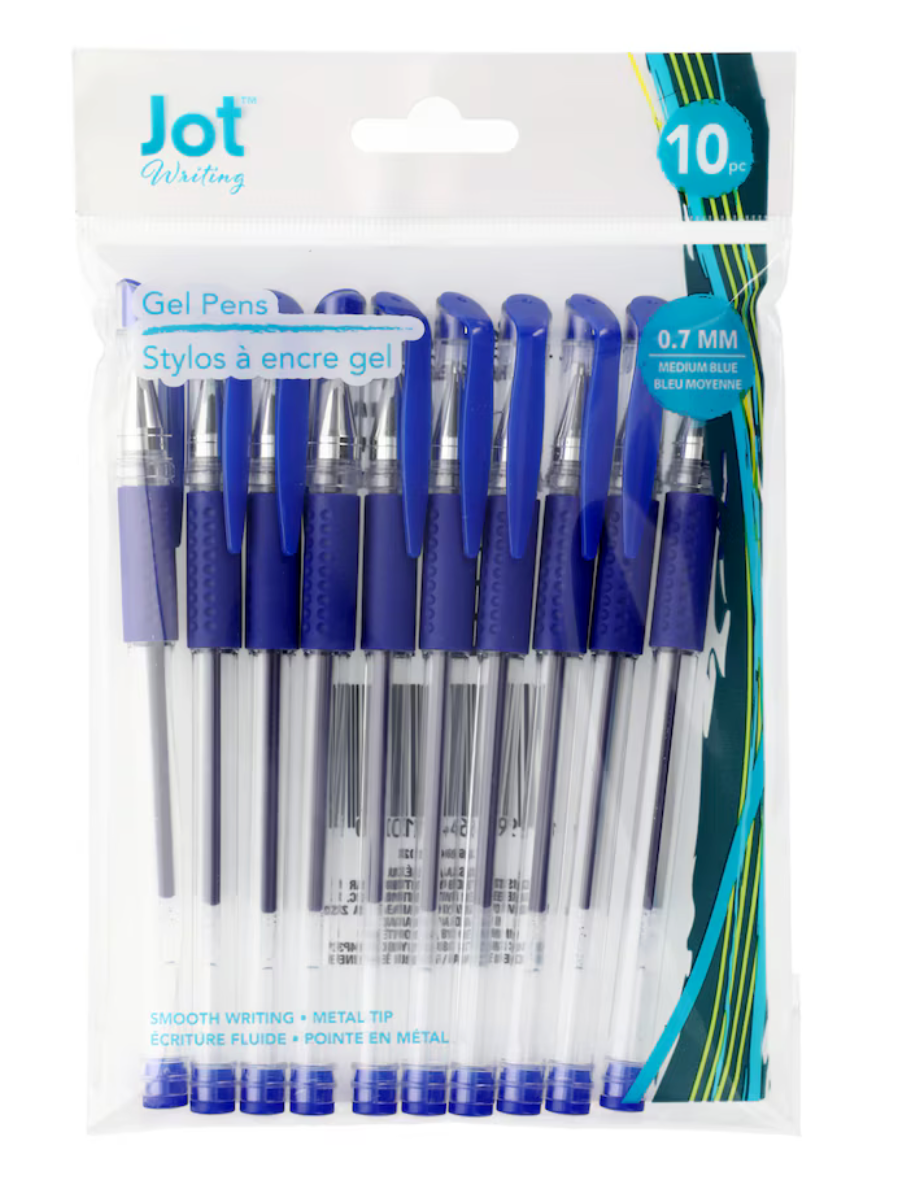 Jot Writing Blue Gel Pens, 10-ct.