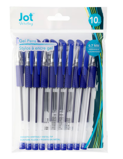 Jot Writing Blue Gel Pens, 10-ct.