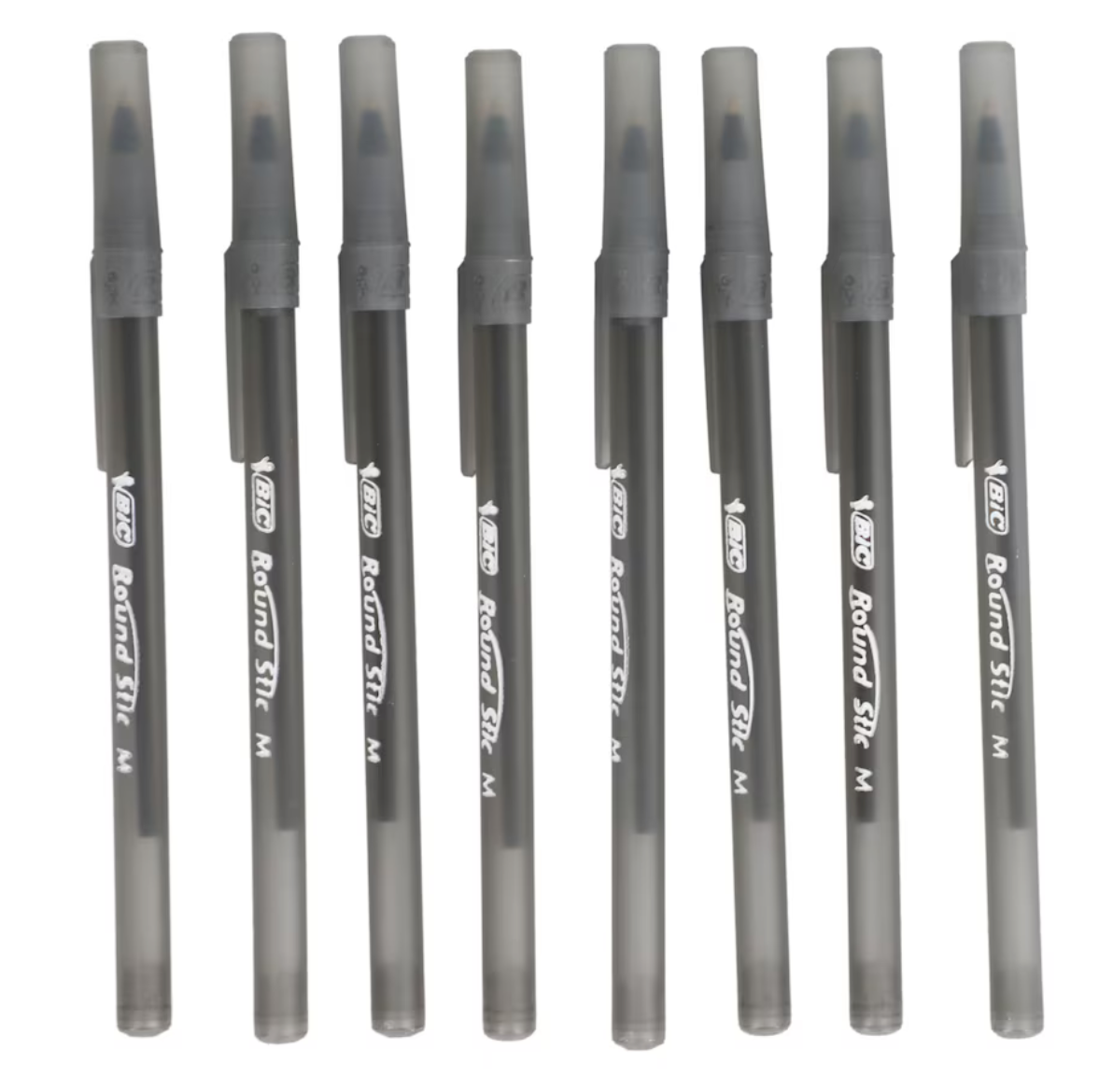 BIC Round Stic Xtra Life Ballpoint Pens, Medium Point (1.0mm), Black, 8-ct. Pack