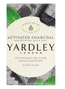 Yardley Activated Charcoal Moisturizing Bath Soap, 4.25 oz. Bars