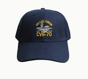 Classic USS Carl Vinson CVN-70 Baseball Cap Retro Style Adjustable Fashion Dad Hats for Men Women