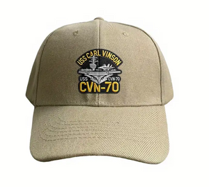 Classic USS Carl Vinson CVN-70 Baseball Cap Retro Style Adjustable Fashion Dad Hats for Men Women