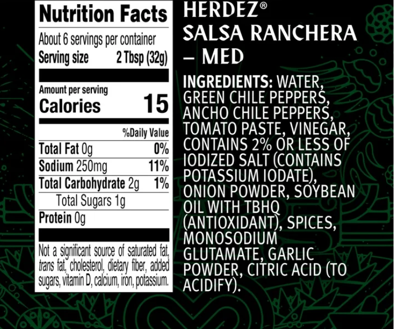HERDEZ Ranchero Salsa, Regular Medium, 7 oz Aluminum Can
