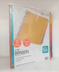 Pen+Gear 8-Tab Letter Size Dividers, 8 Count