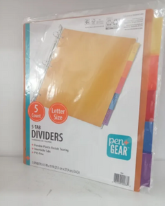 Pen+Gear 8-Tab Letter Size Dividers, 8 Count