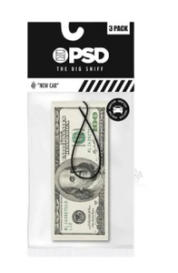 3 Pack 100 Dollar Bill Air Freshener, New Car Scent, Long Lasting Odor Eliminator, Fun Rearview Mirror Accessory, Freshens Up Any Vehicle, Novelty Car Decor, Hanging Design for Easy Use