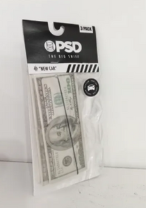 3 Pack 100 Dollar Bill Air Freshener, New Car Scent, Long Lasting Odor Eliminator, Fun Rearview Mirror Accessory, Freshens Up Any Vehicle, Novelty Car Decor, Hanging Design for Easy Use