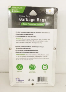Heavy Duty GARBAGE TRUSH BAGS / 2 Bags in 1 Pack 11LBS. 5kg / 50 cm x 60 x 30 pcs / 45 cm x 55 cm x 20 pcs