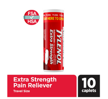 Load image into Gallery viewer, Tylenol Extra Strength Pain Relief Caplets with Acetaminophen, Travel Size, 10 Ct
