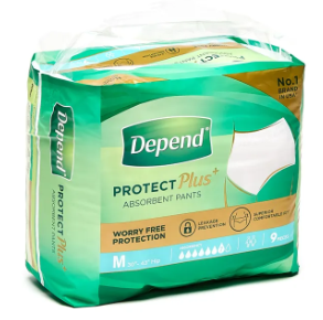 Depend Protect Plus Absorbent Pads Medium 9pcs