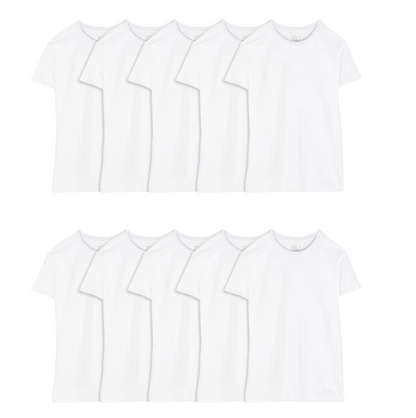 Fruit of the Loom Men's Eversoft Crew T-Shirt Undershirts, Super Value 10-Pack
