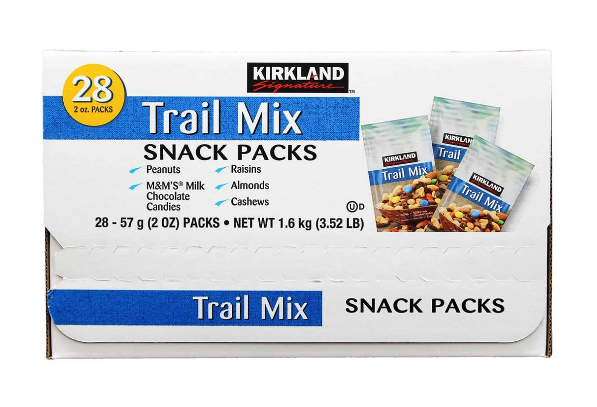 Kirkland Signature Trail Mix Snack Packs, 2 oz, 28 ct