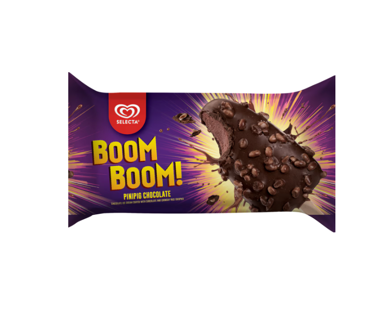 Selecta Boom Boom Pinipig Chocolate Ice Cream Stick