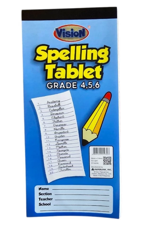 Vision spelling tablet Grades 4-6