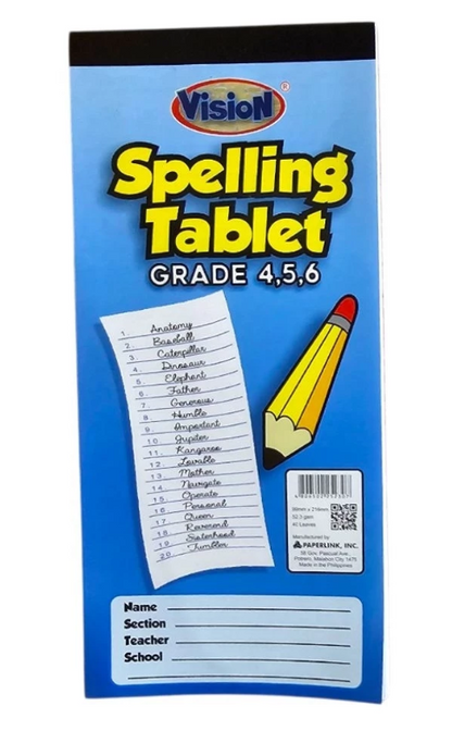 Vision spelling tablet Grades 4-6