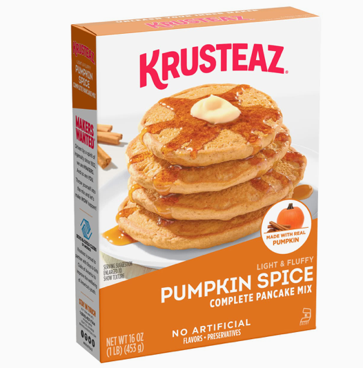 krusteaz light & fluffy pumpkin spice complete pancake mix