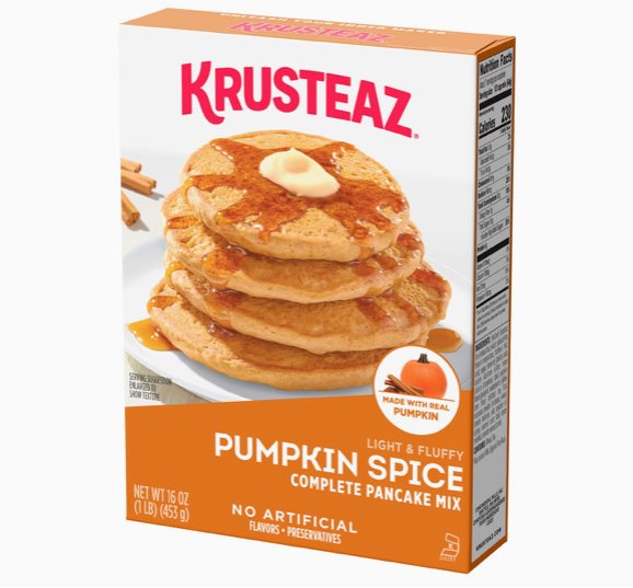 krusteaz light & fluffy pumpkin spice complete pancake mix