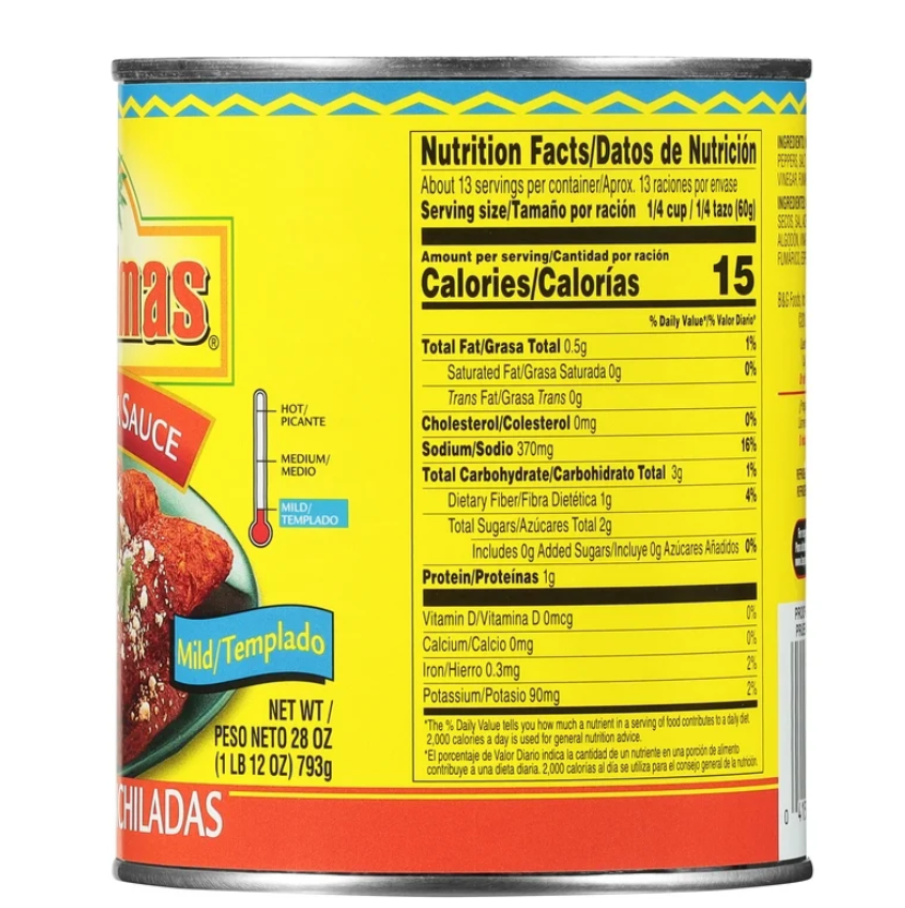 Las Palmas Mild Enchilada Sauce, Shelf-Stable, 28 oz Can