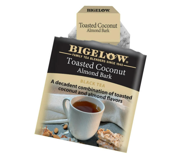 Bigelow Toasted Coconut Almond Bark, Black Tea Bags, 18 Count