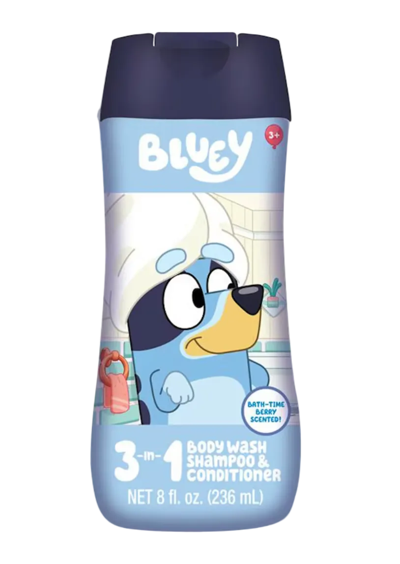 Bluey Berry-scent Bodywash Shampoo & Conditioner, 8 oz.