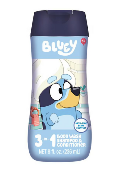 Bluey Berry-scent Bodywash Shampoo & Conditioner, 8 oz.