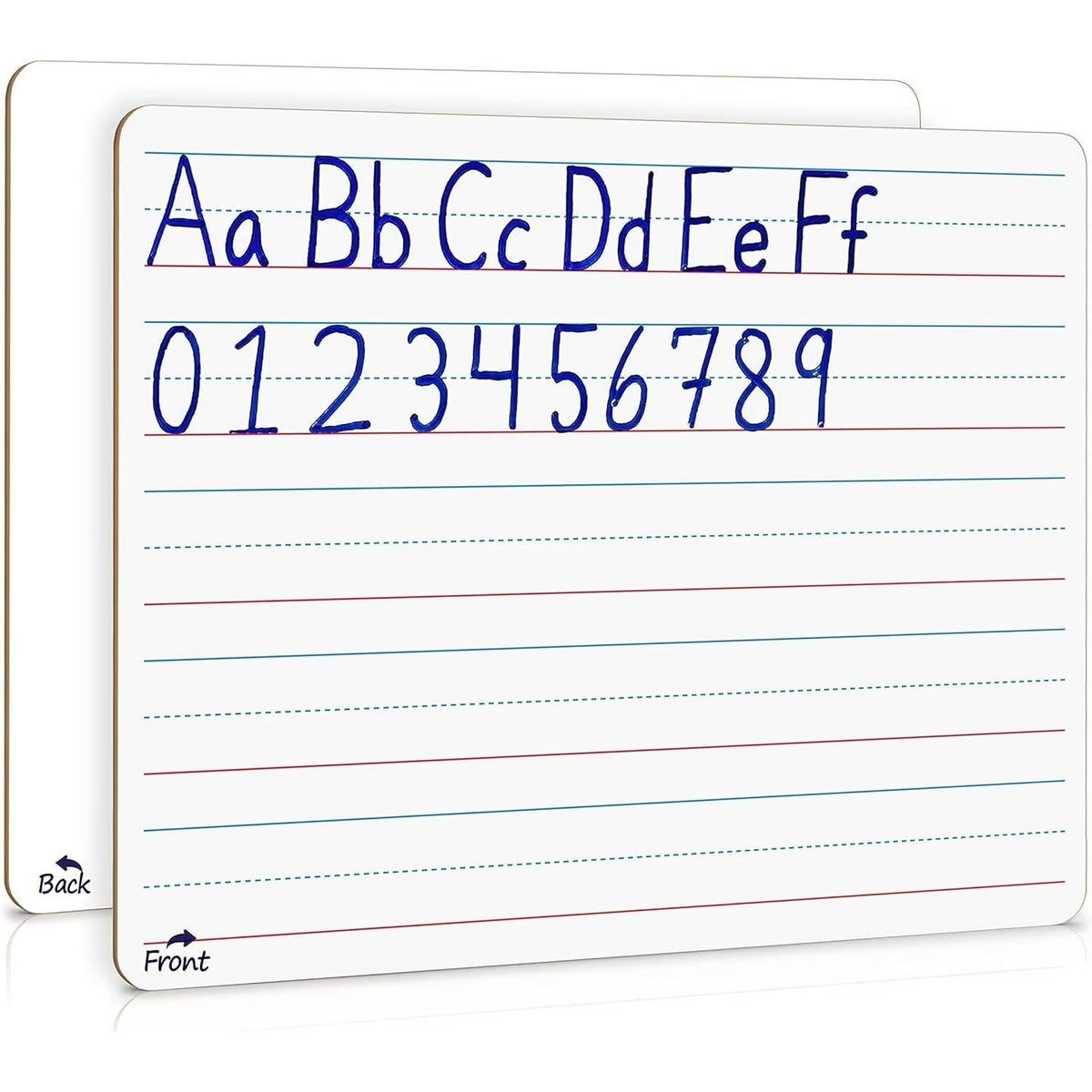 Small Dry Erase Board, Ruled Double-Sided Desk Whiteboard