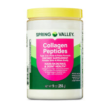 Load image into Gallery viewer, Spring Valley Collagen Peptides Type 1 &amp; 3 Dietary Supplement Powder for Hair/Skin/Nails, 9 oz (255g)
