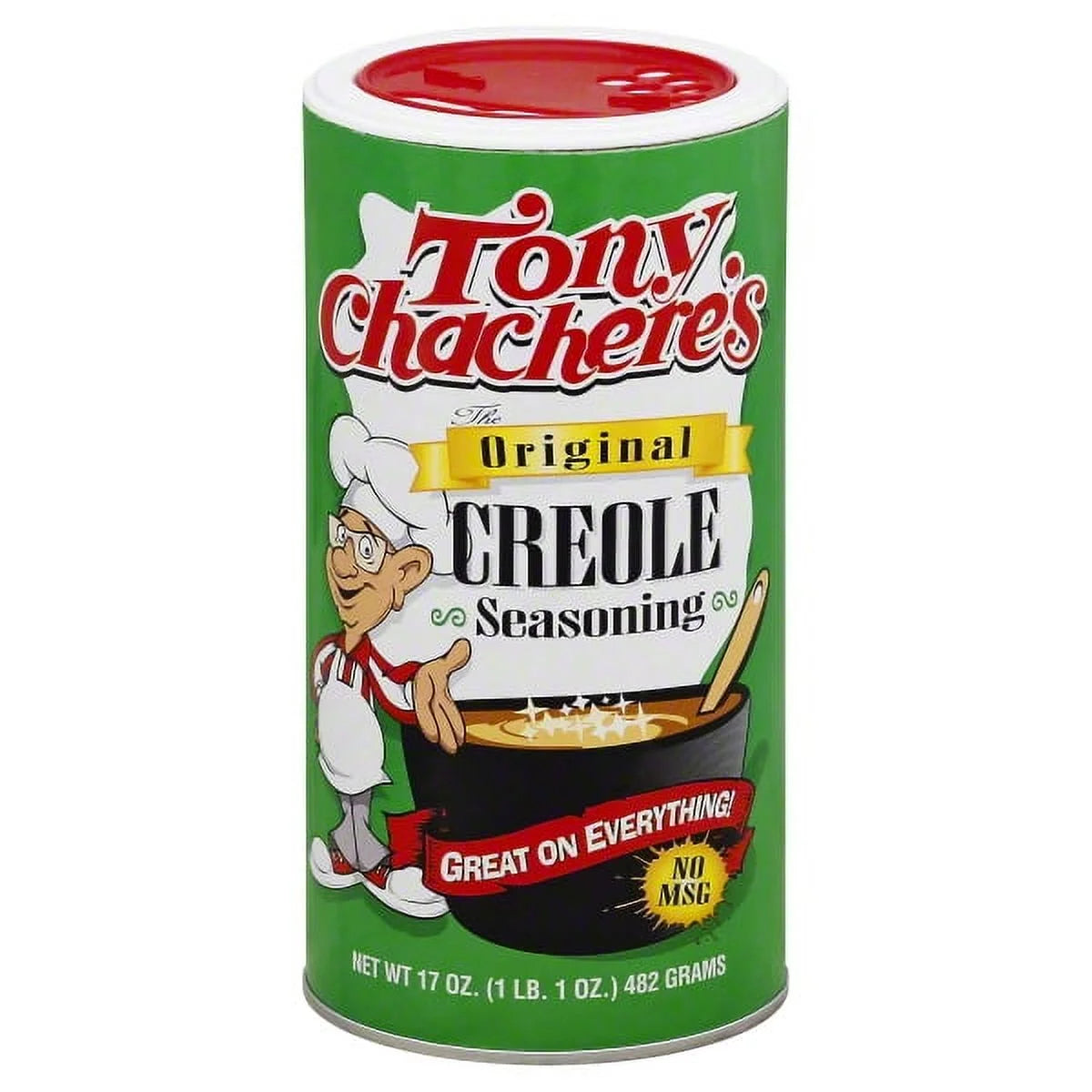Tony Chachere's, Cajun, Creole, Original Seasoning, 17 Oz, Shelf Stable, Nut Free, No MSG