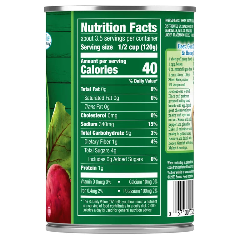 Libby's Sliced Beets, Canned Vegetables, 15 oz