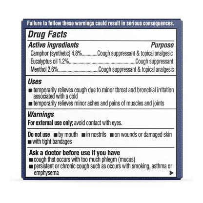 Equate Vaporizing Rub Topical Analgesic & Cough Suppressant Ointment, 1.76 oz