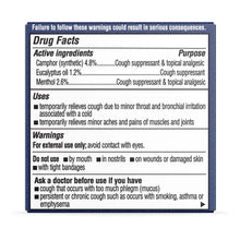 Load image into Gallery viewer, Equate Vaporizing Rub Topical Analgesic &amp; Cough Suppressant Ointment, 1.76 oz
