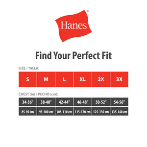 Hanes Men's Value Pack White Crew T-Shirt Undershirts, 6 Pack