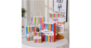 Happy Birthday Gift Bags candy bag Birthday Party Favor Paper Bags