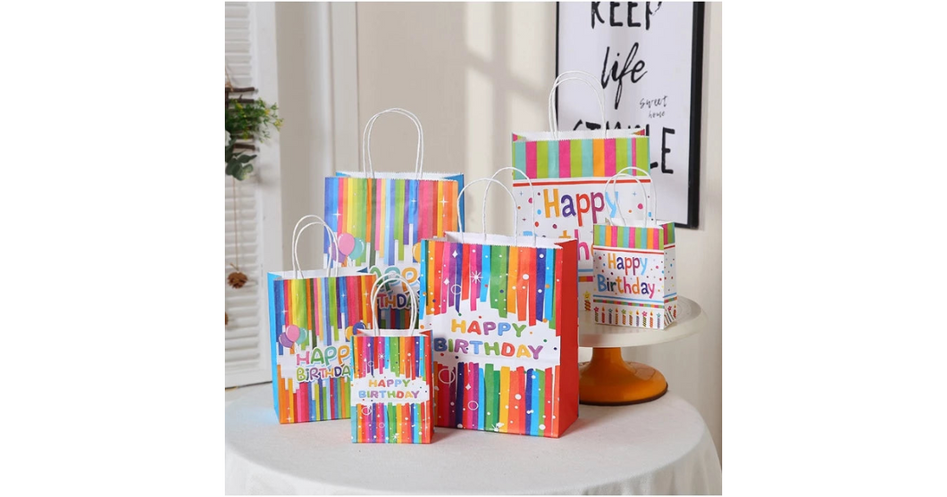 Happy Birthday Gift Bags candy bag Birthday Party Favor Paper Bags