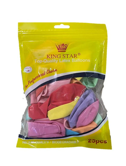 Balloons Assorted Color 25Pcs12"