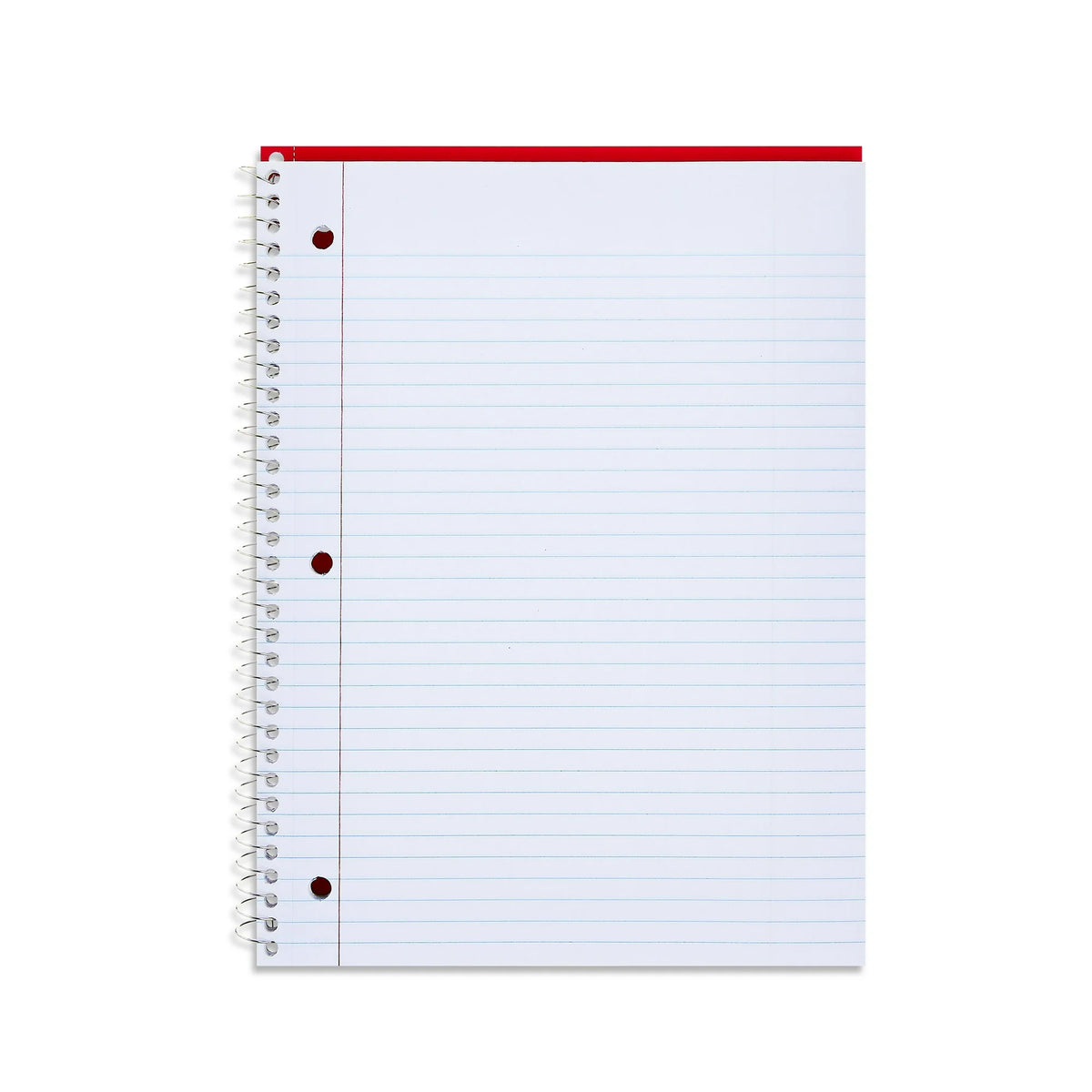PEN + GEAR College Rule 1-Subject Notebook, 10.5" x 8", Red, 70 Sheets