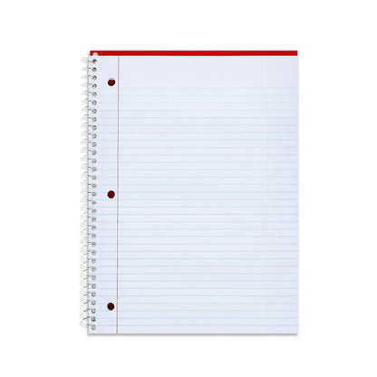 PEN + GEAR College Rule 1-Subject Notebook, 10.5" x 8", Red, 70 Sheets