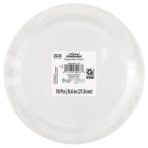 Happy Birthday Disposable Paper Plates, 9", Multicolor, 10 Pieces, by Way To Celebrate