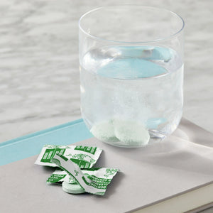 Equate Effervescent Antibacterial Denture Cleanser Tablets, Mint Fresh, 40 Count, Compare to Polident® Antibacterial Denture Cleanser