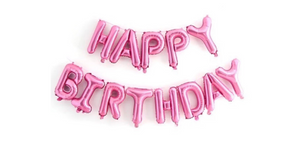 1 set Happy birthday Foil balloon Birthday Party Decoration Free String