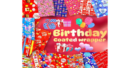 Birthday Coated Gifts Wrapper