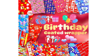 Load image into Gallery viewer, Birthday Coated Gifts Wrapper
