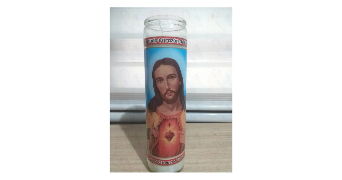 Religious Candles Sacred Heart Of Jesus and virgin de Guadalupe candles