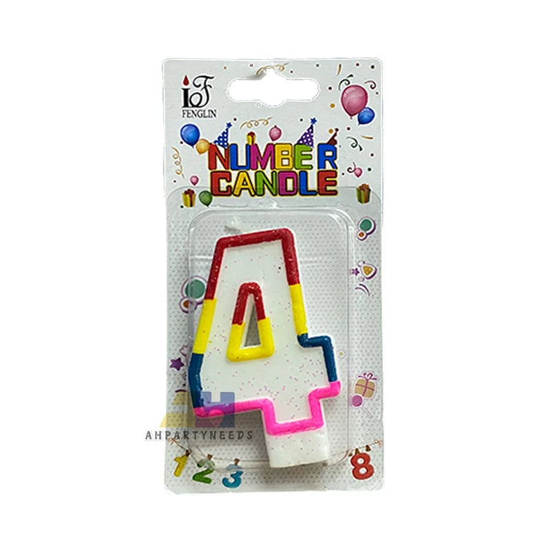 Glitter Coloful Number Candle Happy Birthday Cake Candle Decoration#4