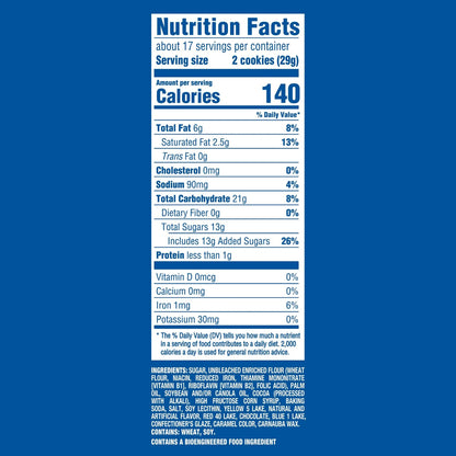 OREO Toffee Crunch Creme with Sugar Crystals Chocolate Sandwich Cookies, Family Size, 17 oz