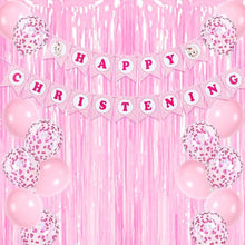 Load image into Gallery viewer, Pink Happy Christening Banner
