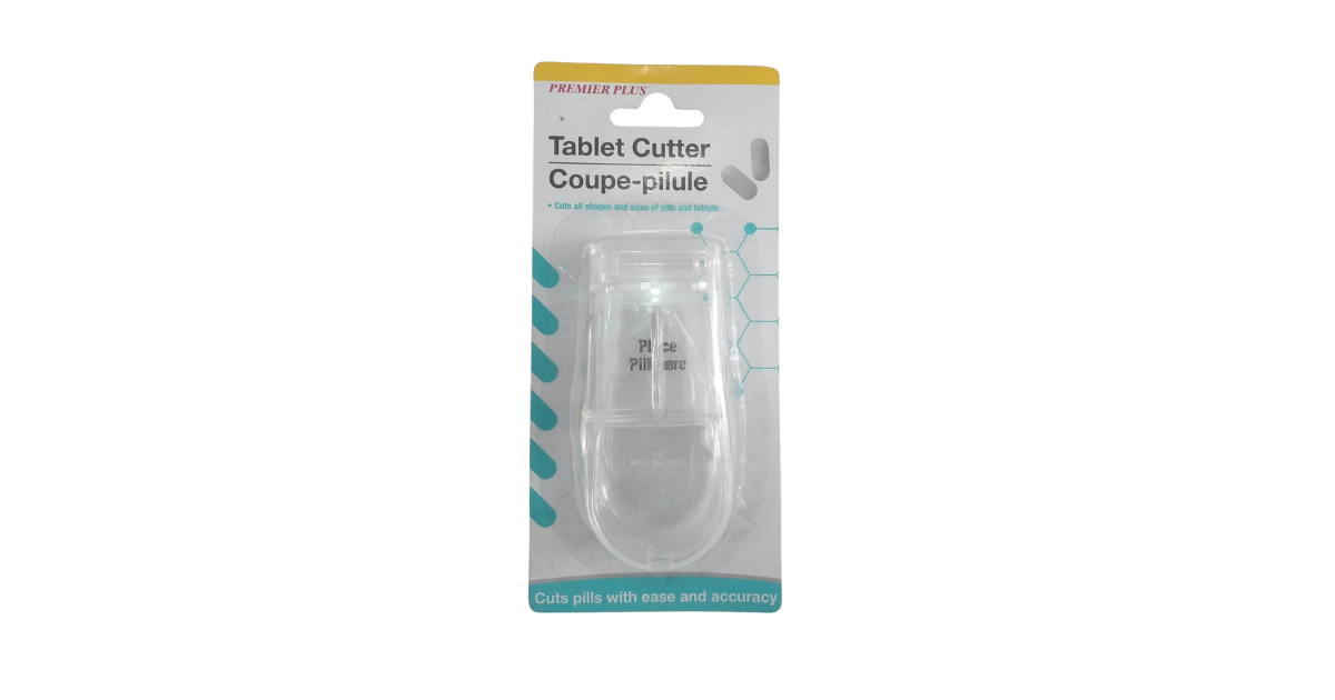 PREMIER PLUS Tablet Cutter, Pill Cutter Splitter Half Storage Box Medicine Tablet