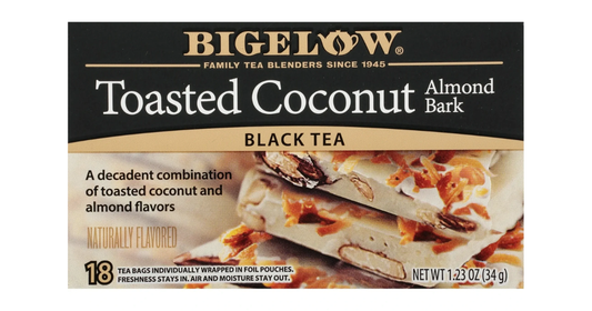 Bigelow Toasted Coconut Almond Bark, Black Tea Bags, 18 Count